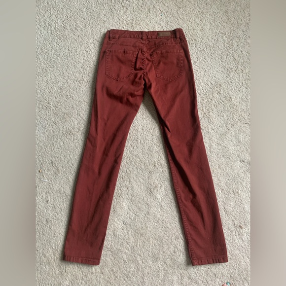 Brick Red Color Straight Fit Jeans - Picture 4 of 8